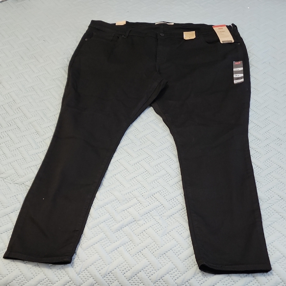 Levi's Women's Relaxed 711 Skinny Jeans in Deep Black